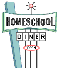 Homeshool Diner Logo -- 1960's style sign with atomic starburst